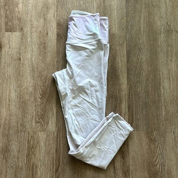Zyia Active White Iridescent Luxe Unicorn 7/8 Leggings Size 4 Athletic Workout - Picture 1 of 6